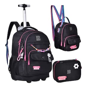 Kit Mochila De Rodinhas Oficial Rebecca Bonbon Rb24100 Preto