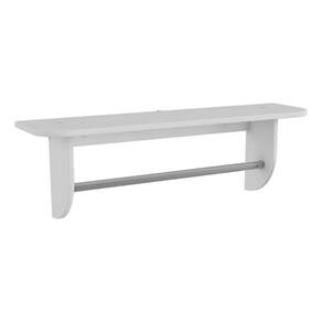 Prateleira de Quarto 707 c/ Suporte Branco - Peroba