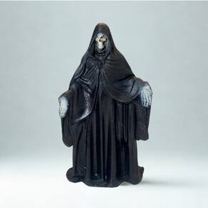 Escultura Exu Caveira de Capa Preta Resina 10 cm