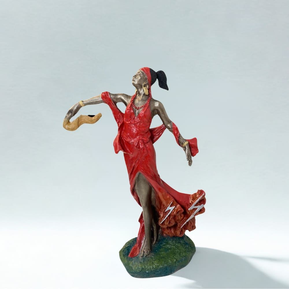 Escultura Orixá Iansã Dança dos Ventos 21 cm Resina