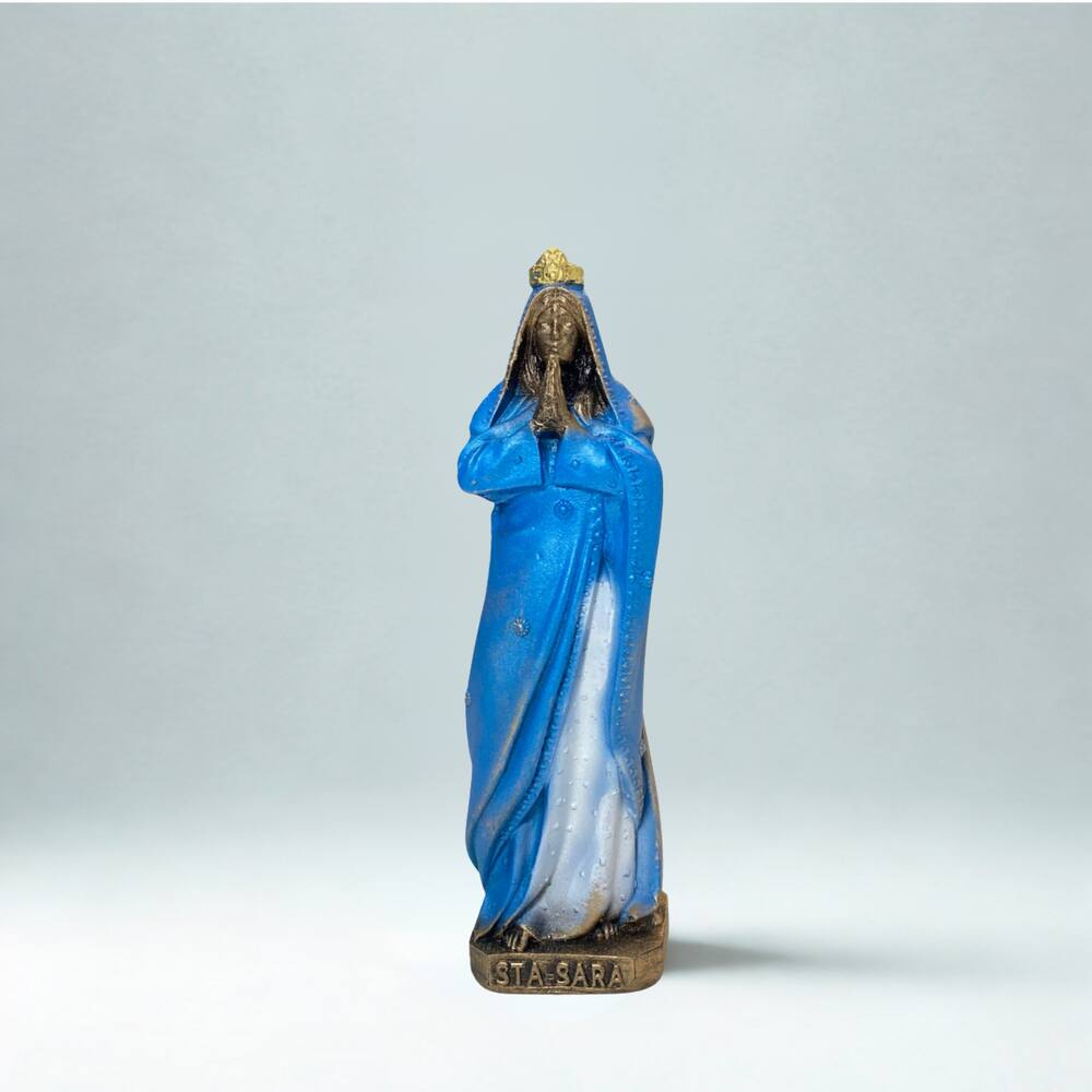 Escultura Santa Sara Kali Vintage em Resina 15 cm