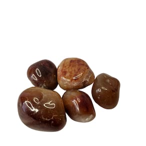 Pedra Natural Ágata Caramelo 4 a 6 cm Rolada 500 gramas