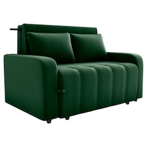 Sofa Cama 2 Lugares 138 cm Amora Veludo Maserati Verde Milani Store
