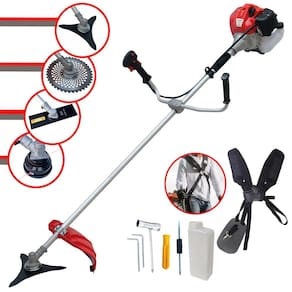 Roçadeira À Gasolina Anmax CG520P TB 52cc 2,2HP Alta Performance Com 4 Opções de Corte Com Carretel + Faca 2 Pontas + Faca 3 Pontas + Faca 40 Dentes