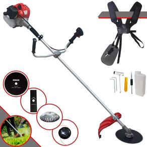 Roçadeira Profissional Completa À Gasolina Anmax CG520P-TB 2T 52cc 2,2HP 10.000rpm C/ Lâmina Facão + Lâmina 80 Dentes + Disco Escova de Aço + Carretel