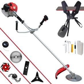 Roçadeira Multifuncional Anmax CG520P À Gasolina 52cc 2,2HP 5 Em 1 Com Carretel + Lâmina 2 Pontas + Lâmina 3 Pontas + Lâmina 40 Dentes Vídea + Trimmer