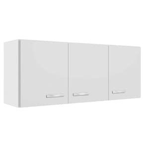 Armário Aéreo Triplo 120cm 3 Portas Branco - Evidencia