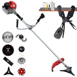 Cortador de Grama Completa À Gasolina Anmax CG520P 2 Tempos 52cc 2,2HP Alta Performance Roçadeira Com Carretel de Nylon e Kit Com 7 Opções de Corte