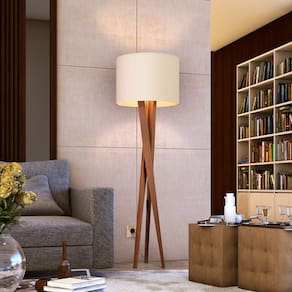 Luminária Abajur Tripé De Chão Paris Retrô Moderna Bivolt