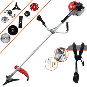Podador de Grama Completo Anmax CG520P 52cc 2T 2,2HP Com Carretel + Facas 2 Pontas, 3 Pontas, 6 Pontas, 40 Dentes, 80 Dentes, Trimmer e Escova de Aço