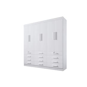 Guarda Roupa Roupeiro Mônaco Plus 6 portas Branco - D`Doro