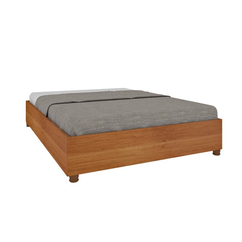 Base Cama Box Casal Mônaco Cinamomo - Tcil - Sem colchão