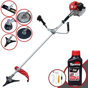 Roçadeira Lateral Anmax CG520PTB 52cc 2,2HP Com Carretel de Nylon + Lâmina Facão + Lâmina 3 Pontas + Lâmina 40 Dentes + Lâmina 80 Dentes + ÓLEO TOYAMA