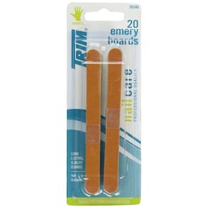 Limas de unhas Emery Boards Trim Double Side Grit, pacote com 20