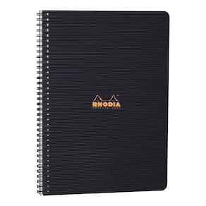 Livro de reuniões Rhodia Active A4+ pré-impresso, 80 folhas, preto