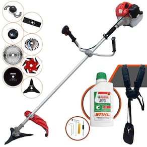 Roçadeira Completa Anmax CG520P-TB À Gasolina 2T 52cc 2,2HP Alta Rotação Ideal Para Todos os Tipos de Trabalhos Com 8 Opções de Cortes + ÓLEO STIHL
