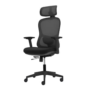 Cadeira Ergonômica NR 17 Presidente Prime Preta Encosto Mesh Apoio de Cabeça e Braços Ajustáveis