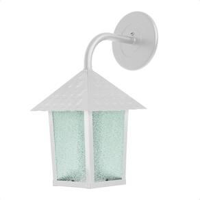 Kit 4 Arandela Colonial Quadrada Vidro Pontilhado E27 Bivolt Branco