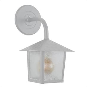 Kit 2 Arandela Colonial Nina Quadrada Vidro Pontilhado E27 Bivolt Branco