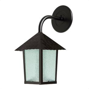 Kit 4 Arandela Colonial Quadrada Vidro Pontilhado E27 Bivolt Preto
