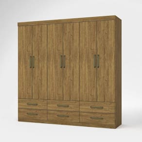 Guarda Roupa Dallas 6 Portas 6 Gavetas Freijó - Carioca Móveis
