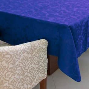Toalha Mesa Lucy 4 Lugares Quadrada Jacquard 1.4x1.4 Marinho