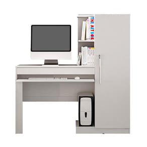 Escrivaninha Office com Armário 1 Porta 1 Gaveta Branco Fosco - Valdemóveis