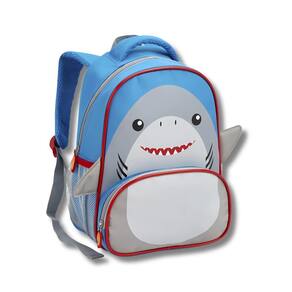 Mochila Infantil Creche Escola 13 Fofos Azul Claro Tubarão