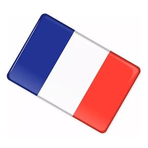 Emblema Adesivo Bandeira Da França 3D Resinado Carro Bd4