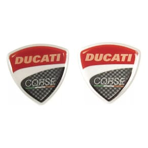 Emblema Adesivo Resinado Ducati Corse 5X5 Par Rs4
