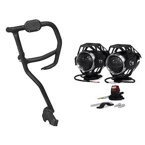 Kit Protetor Motor Carenagem Moto Lander 250 2025 Sptop834 + Farol De Milha 10W 12/24V Magnetron