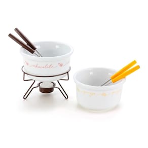 Conjunto Para Fondue Duo Queijo E Chocolate Cozinha Forma