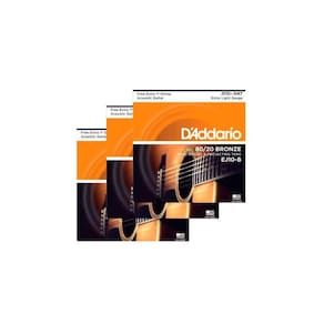 Kit 3 Und. Encordoamento Para Violão D`Addario Ej10 025051