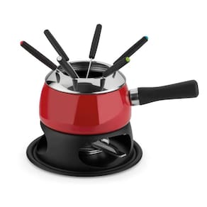 Aparelho de Fondue Panela Vermelha 12 peças Forma 1998R