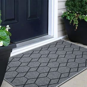 1 Tapete Porta Capacho Antiderrapante 50X80 Js Fu Hex M52