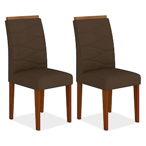 Kit 2 Cadeiras Vitória Wood Mesa Jantar Cinam/marro - Moveis Arapongas