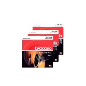 Kit 3 Und. Encordoamento Para Violão D`Addario Ej12