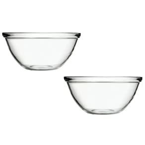 Kit 2 Tigelas Cumbuca Bowl Redonda Vidro 4L S/ Tampa Nadir