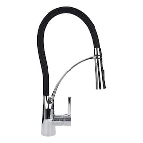 Torneira Cozinha Gourmet Monocomando Flexível Preta Premium