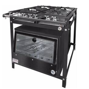 Fogão Industrial Standard 4 Bocas Forno Vidro Porta Visor