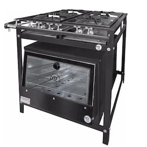 Fogão Industrial Standard 4 Bocas Forno Vidro Porta Visor