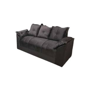 Sofá 3 Lugares Paris Suede Marrom - AL Móveis