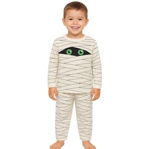 Conjunto Infantil Manga Longa Temático Fantasia Múmia Com Camiseta e Calça