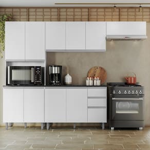 Composição Cozinha Modulada Evidence 6 Peças Poliman Móveis