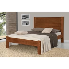 Cama de Casal Lara de Madeira Maciça Pinus