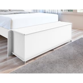 Recamier Baú/banco Luca Versátile Com Rodízios 1,35 Branco
