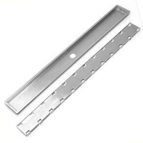 Ralo Linear Inox Clean 200X8 Cm Com Tampa Invisivel - Bf - Aisi 304 Rli2000 Selmetal