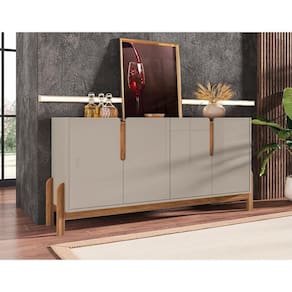 Balcão Buffet Lizz Com 4 Portas 1,70 Off-white/cedro