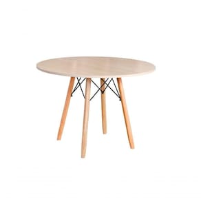 Mesa Eames Eiffel Redonda 120 Cm Madeirado Truffel