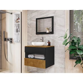Conjunto De Gabinete e Espelheira Para Banheiro Com Cuba Bali II